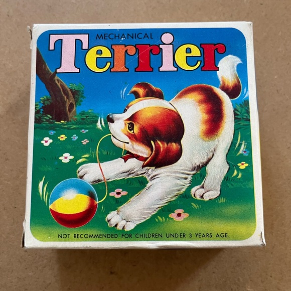 Vintage Wind Up Terrier Puppy Dog Toy in Original Box - Picture 3 of 8